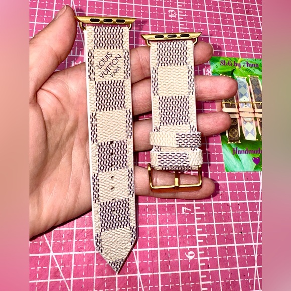 🌸 Damier Azure Apple Watch band Handmade